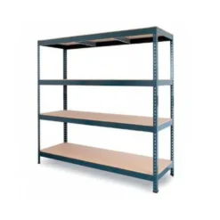 Estanteria metalica ar stocker 200x200x70 cm 4 estantes 450 kg por estante bandeja de madera sin