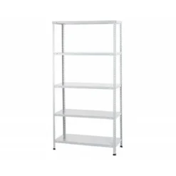 ESTANTERIA METALICA AR STORAGE 180X90X40 CM 5 ESTANTES 80 KG POR ESTANTE COLOR BLANCO