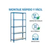 ESTANTERIA METALICA SIMONRACK KIT SIMONCLICK MINI 5/400 COLOR AZUL/BLANCO 5 ESTANTES 180 KG POR ESTANTE 180X80X40CM