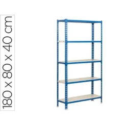 ESTANTERIA METALICA SIMONRACK KIT SIMONCLICK MINI 5/400 COLOR AZUL/BLANCO 5 ESTANTES 180 KG POR ESTANTE 180X80X40CM