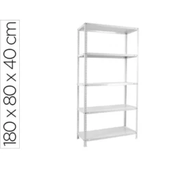 ESTANTERIA METALICA SIMONRACK ADVANTAGE MINI 5/400 COLOR BLANCO 5 ESTANTES 75 KG POR ESTANTE 180X80X40 CM