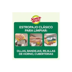 Estropajo salvauñas marca Scotch brite fibra verde