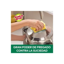 Estropajo salvauñas marca Scotch brite fibra verde