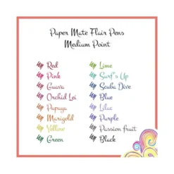 Estuche Rotulador Paper Mate Flair Original Tropical Vacation 16 Unidades Colores Surtidos