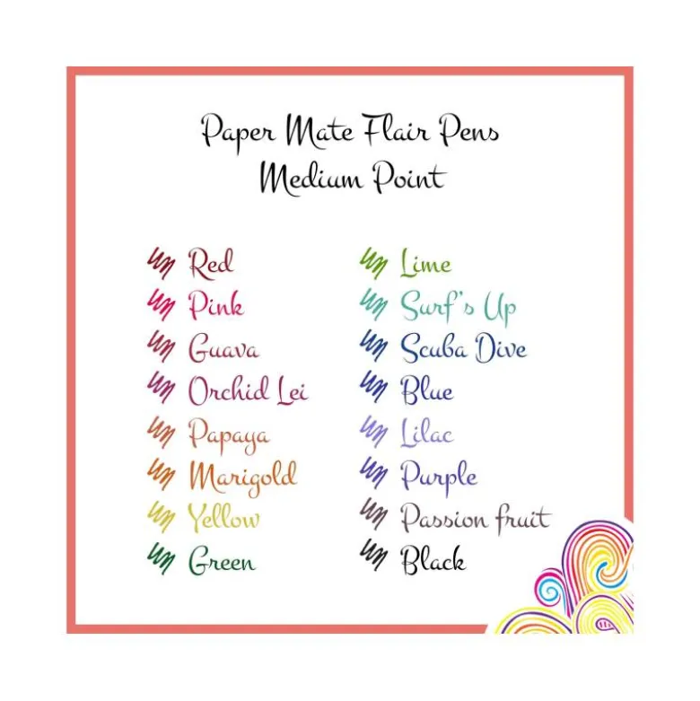 Estuche Rotulador Paper Mate Flair Original Tropical Vacation 16 Unidades Colores Surtidos