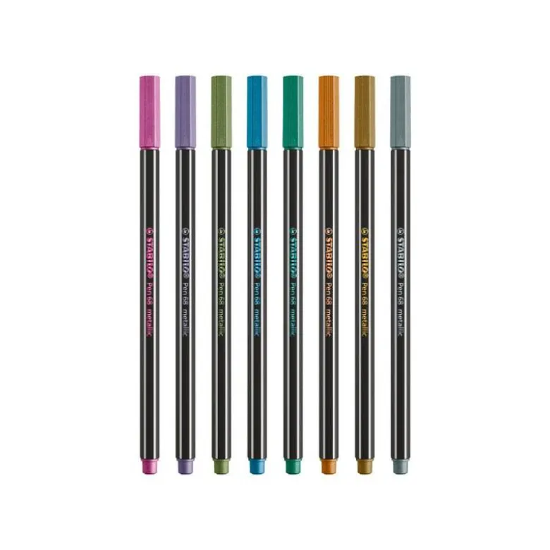 Estuche rotulador Stabilo Pen 68 Metallic 8 unidades