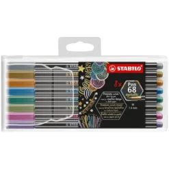Estuche rotulador Stabilo Pen 68 Metallic 8 unidades