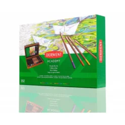 ESTUCHE DE PINTURA DERWENT ACADEMY MADERA LAPICES DE COLORES 35 PIEZAS