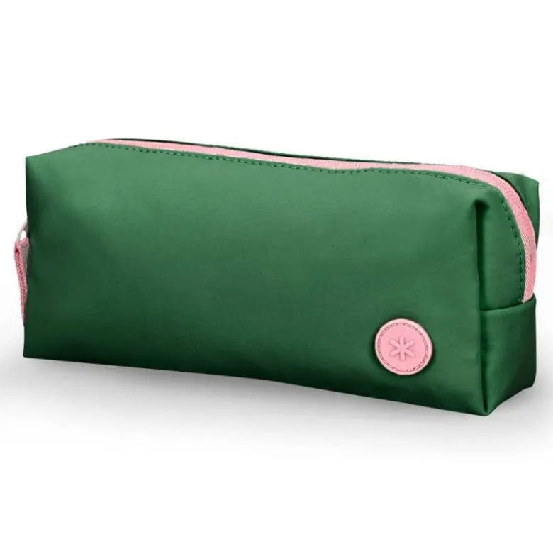 ESTUCHE PORTATODO ANTARTIK BASIC PACK 1 COMPARTIMENTO VERDE COMPAÑERO MOCHILA 80X55X210 MM
