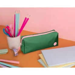 ESTUCHE PORTATODO ANTARTIK BASIC PACK 1 COMPARTIMENTO VERDE COMPAÑERO MOCHILA 80X55X210 MM