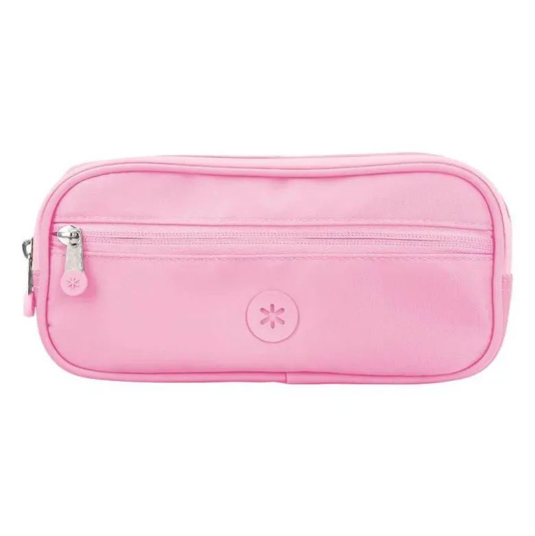 ESTUCHE PORTATODO ANTARTIK FUSION FLEX 3 CREMALLERAS ROSA COMPAÑERO MOCHILA 100X60X220 MM