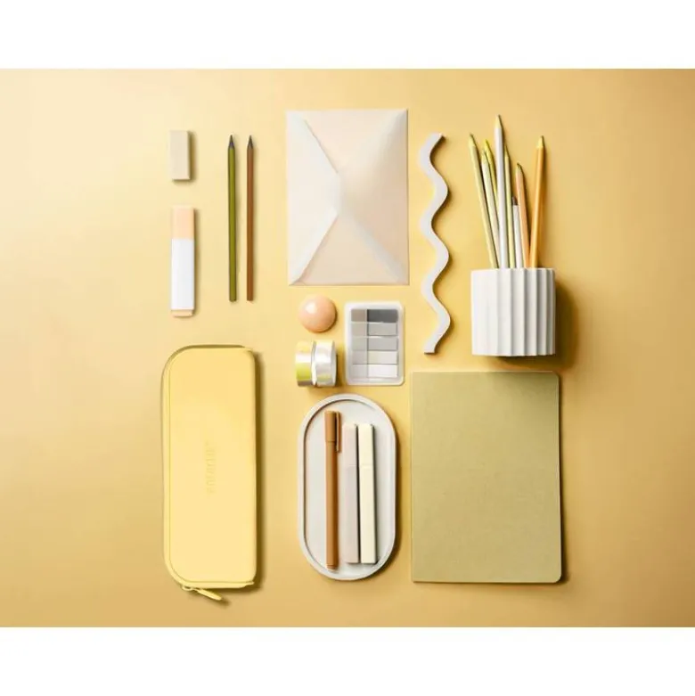 ESTUCHE PORTATODO ANTARTIK PRISMA SILICONA SOFT RECTANGULAR 185X50X75 MM AMARILLO