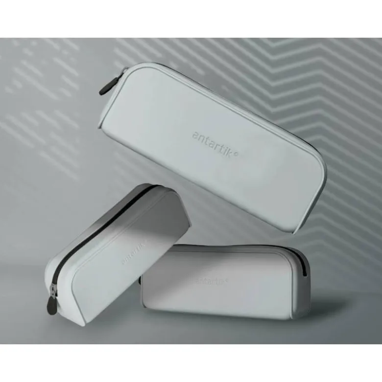 ESTUCHE PORTATODO ANTARTIK PRISMA SILICONA SOFT RECTANGULAR 185X50X75 MM GRIS