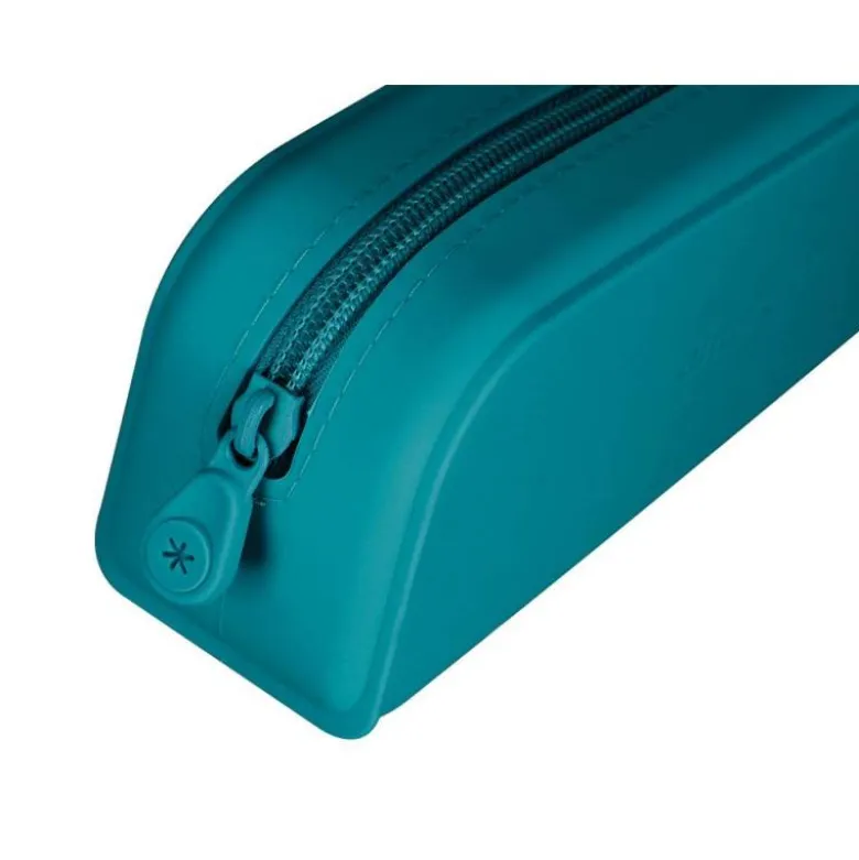 ESTUCHE PORTATODO ANTARTIK PRISMA SILICONA SOFT RECTANGULAR 185X50X75 MM AZUL TURQUESA