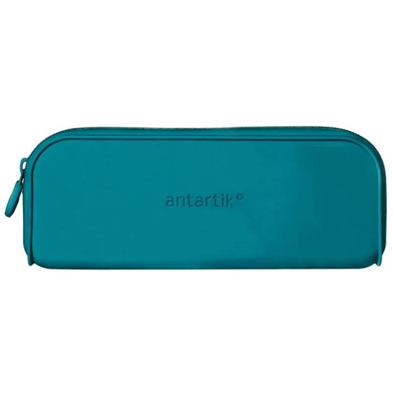 ESTUCHE PORTATODO ANTARTIK PRISMA SILICONA SOFT RECTANGULAR 185X50X75 MM AZUL TURQUESA