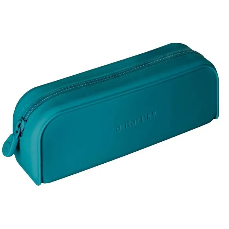 ESTUCHE PORTATODO ANTARTIK PRISMA SILICONA SOFT RECTANGULAR 185X50X75 MM AZUL TURQUESA