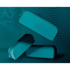 ESTUCHE PORTATODO ANTARTIK PRISMA SILICONA SOFT RECTANGULAR 185X50X75 MM AZUL TURQUESA