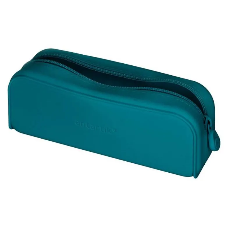 ESTUCHE PORTATODO ANTARTIK PRISMA SILICONA SOFT RECTANGULAR 185X50X75 MM AZUL TURQUESA
