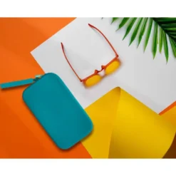 ESTUCHE PORTATODO ANTARTIK TROPICAL DIVE SILICONA SOFT RECTANGULAR 190X120X25 MM AZUL TURQUESA