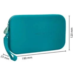 ESTUCHE PORTATODO ANTARTIK TROPICAL DIVE SILICONA SOFT RECTANGULAR 190X120X25 MM AZUL TURQUESA