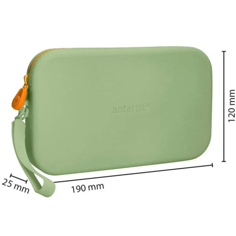 ESTUCHE PORTATODO ANTARTIK TROPICAL DIVE SILICONA SOFT RECTANGULAR 190X120X25 MM VERDE MILITAR