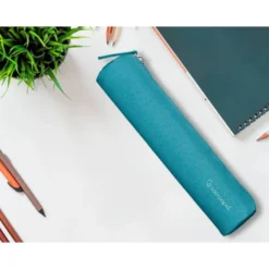 ESTUCHE PORTATODO LIDERPAPEL SLIM CILINDRICO 220X45MM AZULTURQUESA