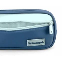 ESTUCHE PORTATODO LIDERPAPEL DUO 2 CREMALLERAS CON BOLSILLOFRONTAL AZUL OSCURO 220X90X50 MM