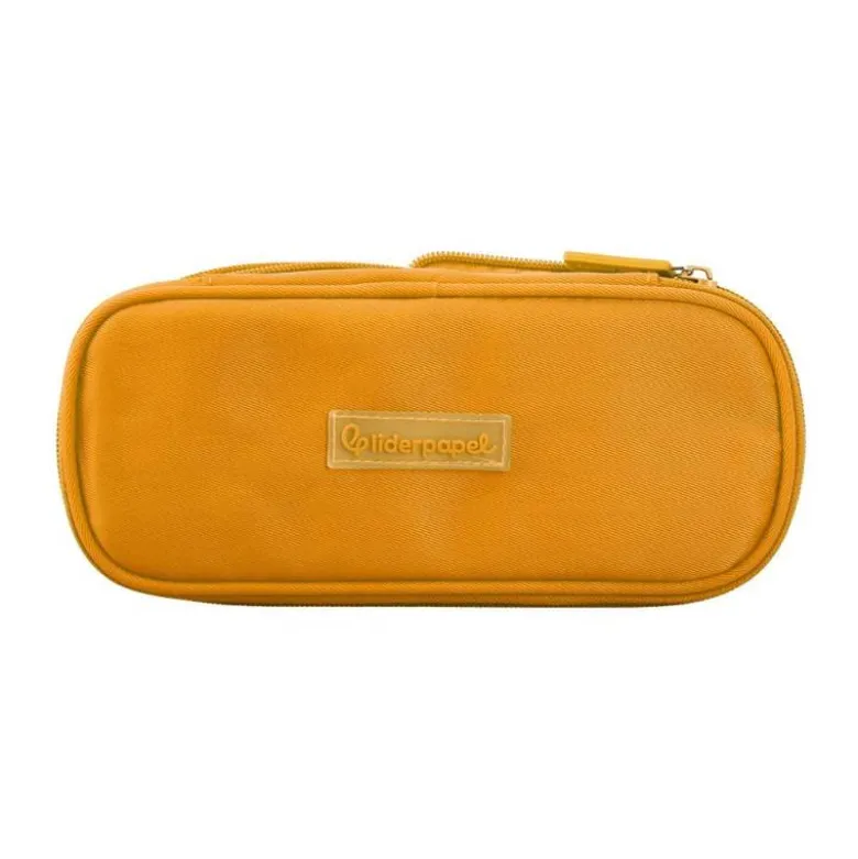 ESTUCHE PORTATODO LIDERPAPEL COLOR POP 2 CREMALLERAS CON COMPARTIMENTO EXTENSIBLE AMARILLO 230 X 60 MM