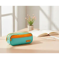 ESTUCHE PORTATODO LIDERPAPEL DUO 3 CREMALLERAS CON BOLSILLOFRONTAL AZUL CLARO 220X90X70 MM