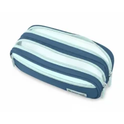 ESTUCHE PORTATODO LIDERPAPEL DUO 3 CREMALLERAS CON BOLSILLOFRONTAL AZUL OSCURO 220X90X70 MM