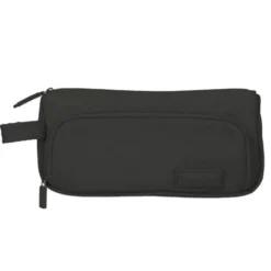 ESTUCHE PORTATODO LIDERPAPEL MINIBAG 2 CREMALLERAS CON BOLSILLO INTERIOR NEGRO 210 X 100 X 70 MM