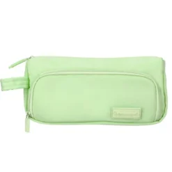 ESTUCHE PORTATODO LIDERPAPEL MINIBAG 2 CREMALLERAS CON BOLSILLO INTERIOR VERDE PASTEL213 X 100 X 70 MM
