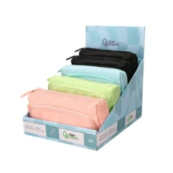 ESTUCHE PORTATODO LIDERPAPEL MINIBAG 2 CREMALLERAS CON BOLSILLO INTERIOR 210X100X70 MM