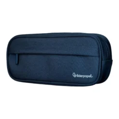 ESTUCHE PORTATODO LIDERPAPEL CLASSIC OVALADO 2 CREMALLERAS CON BOLSILLO DELANTERO 210X90MM AZUL MARINO