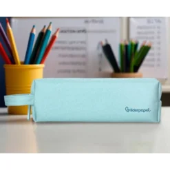 ESTUCHE PORTATODO LIDERPAPEL CLASSIC RECTANGULAR CON ASA 210X70MM AZUL CELESTE