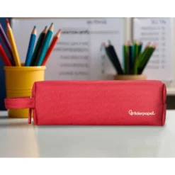 ESTUCHE PORTATODO LIDERPAPEL CLASSIC RECTANGULAR CON ASA 210X70MM ROJO