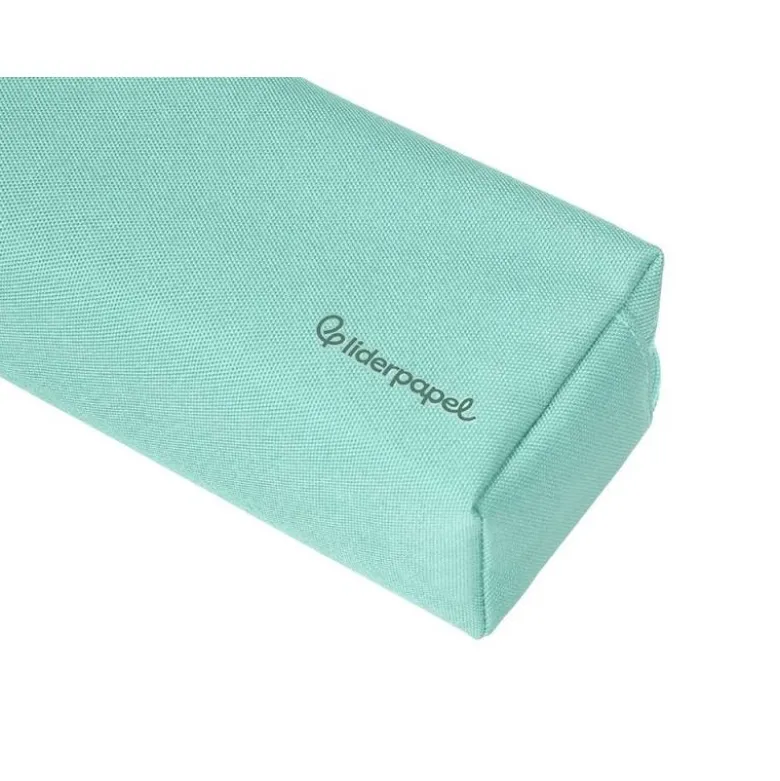ESTUCHE PORTATODO LIDERPAPEL CLASSIC RECTANGULAR CON ASA 2 CREMALLERAS 210 X80MM VERDE MANZANA