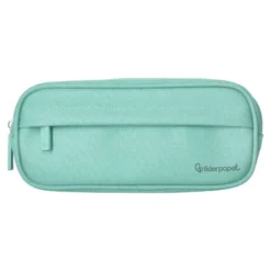 ESTUCHE PORTATODO LIDERPAPEL CLASSIC OVALADO 2 CREMALLERAS CON BOLSILLO DELANTERO 210X90MM VERDE MANZANA