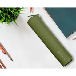 ESTUCHE PORTATODO LIDERPAPEL SLIM CILINDRICO 220X45MM VERDE MILITAR