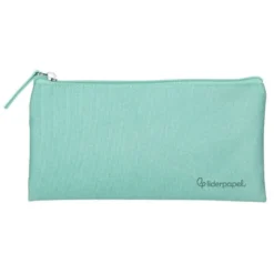 ESTUCHE PORTATODO LIDERPAPEL PLANO ANCHO UNA CREMALLERA 200X100 MM VERDE MANZANA