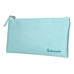 ESTUCHE PORTATODO LIDERPAPEL PLANO ANCHO UNA CREMALLERA 200X100 MM AZUL CELESTE