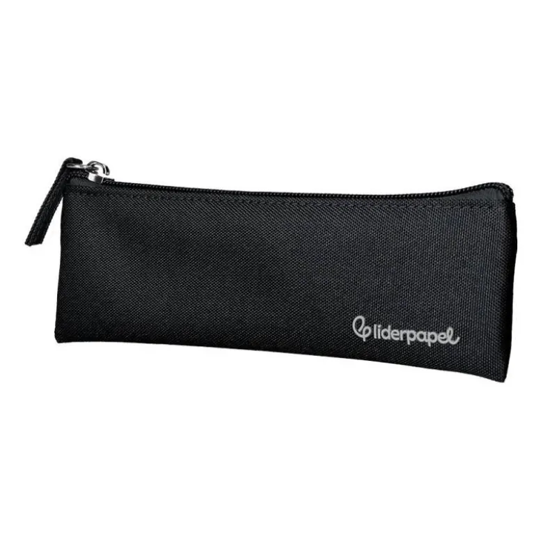 ESTUCHE PORTATODO LIDERPAPEL PLANO ESTRECHO UNA CREMALLERA 200X60 MM NEGRO