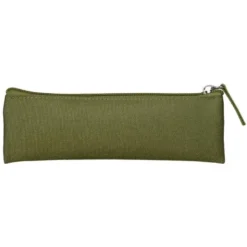 ESTUCHE PORTATODO LIDERPAPEL PLANO ESTRECHO UNA CREMALLERA 200X60 MM VERDE MILITAR