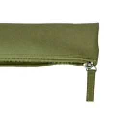 ESTUCHE PORTATODO LIDERPAPEL PLANO ESTRECHO UNA CREMALLERA 200X60 MM VERDE MILITAR