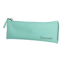 ESTUCHE PORTATODO LIDERPAPEL PLANO ESTRECHO UNA CREMALLERA 200X60 MM VERDE MANZANA