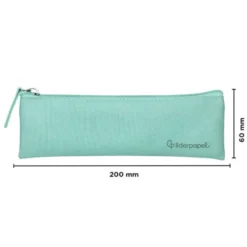 ESTUCHE PORTATODO LIDERPAPEL PLANO ESTRECHO UNA CREMALLERA 200X60 MM VERDE MANZANA
