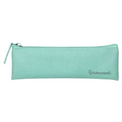 ESTUCHE PORTATODO LIDERPAPEL PLANO ESTRECHO UNA CREMALLERA 200X60 MM VERDE MANZANA