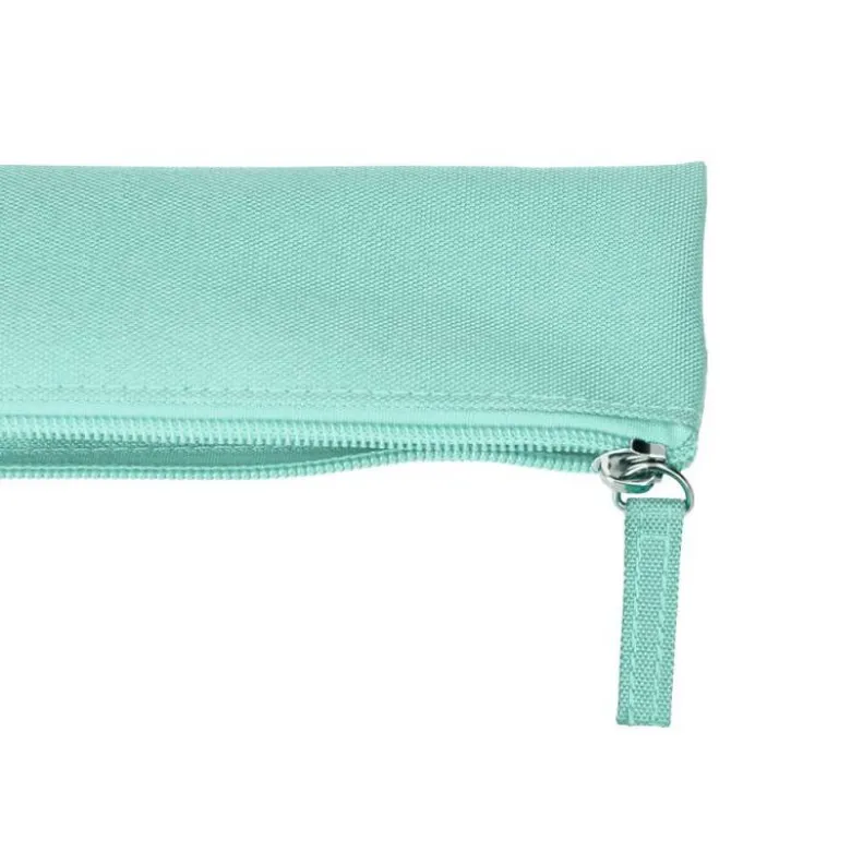 ESTUCHE PORTATODO LIDERPAPEL PLANO ESTRECHO UNA CREMALLERA 200X60 MM VERDE MANZANA