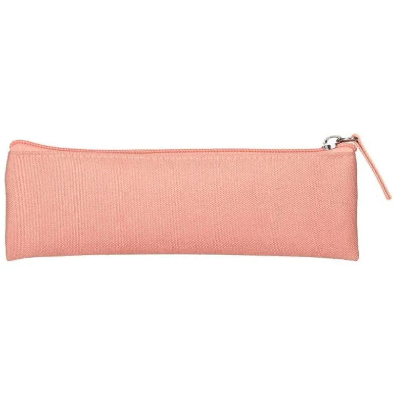 ESTUCHE PORTATODO LIDERPAPEL PLANO ESTRECHO UNA CREMALLERA 200X60 MM ROSA MELOCOTON