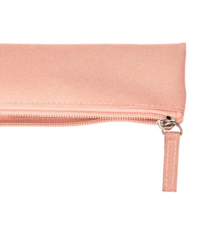 ESTUCHE PORTATODO LIDERPAPEL PLANO ESTRECHO UNA CREMALLERA 200X60 MM ROSA MELOCOTON